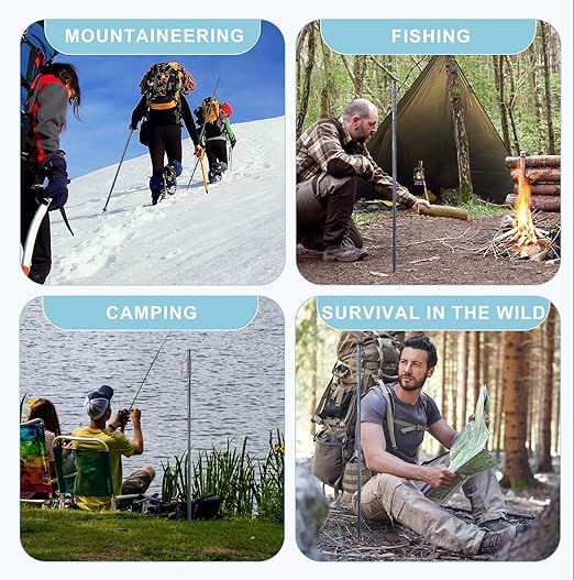 Multifunktionaler Trekkingstock als Outdoor-Überlebenswerkzeug für taktische Anwendungen - Lamylie