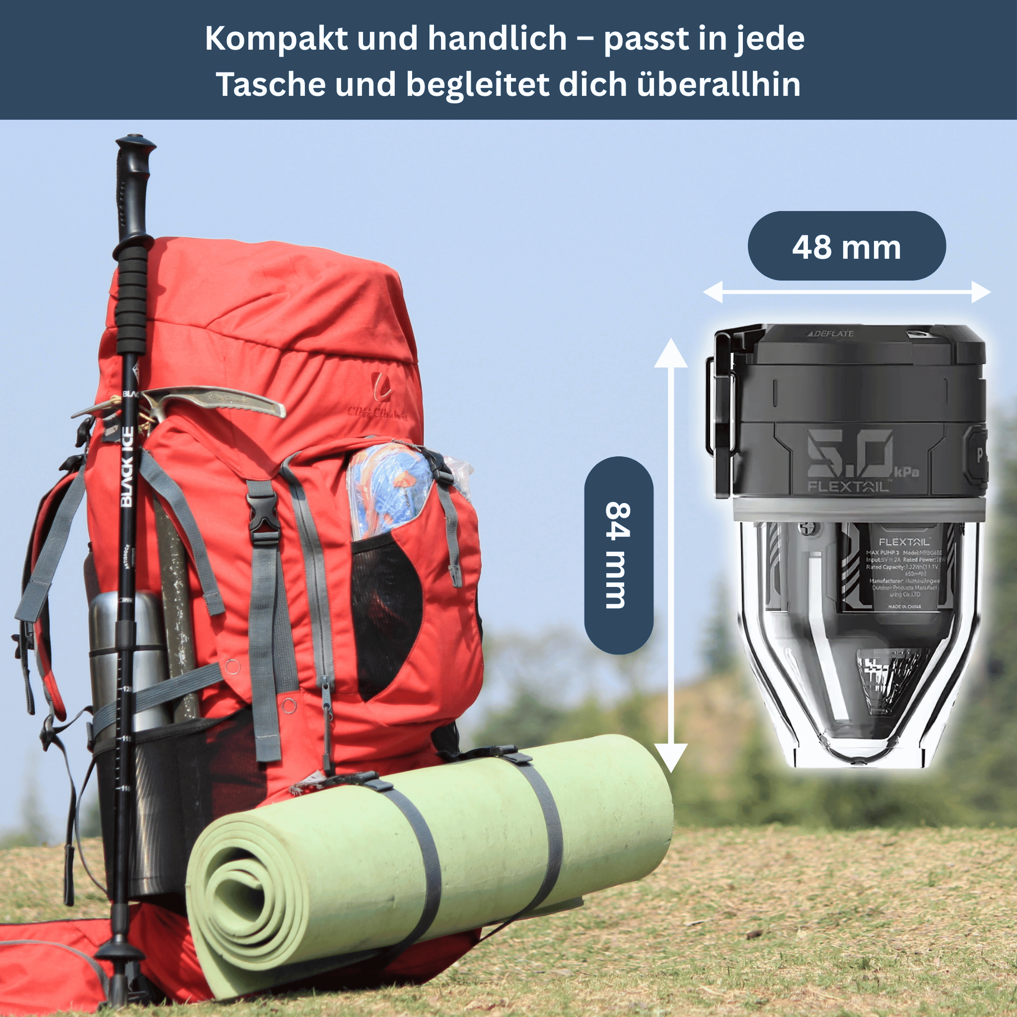 Mini-Luftpumpe für Reifen – Kompaktes Design – Lamylie