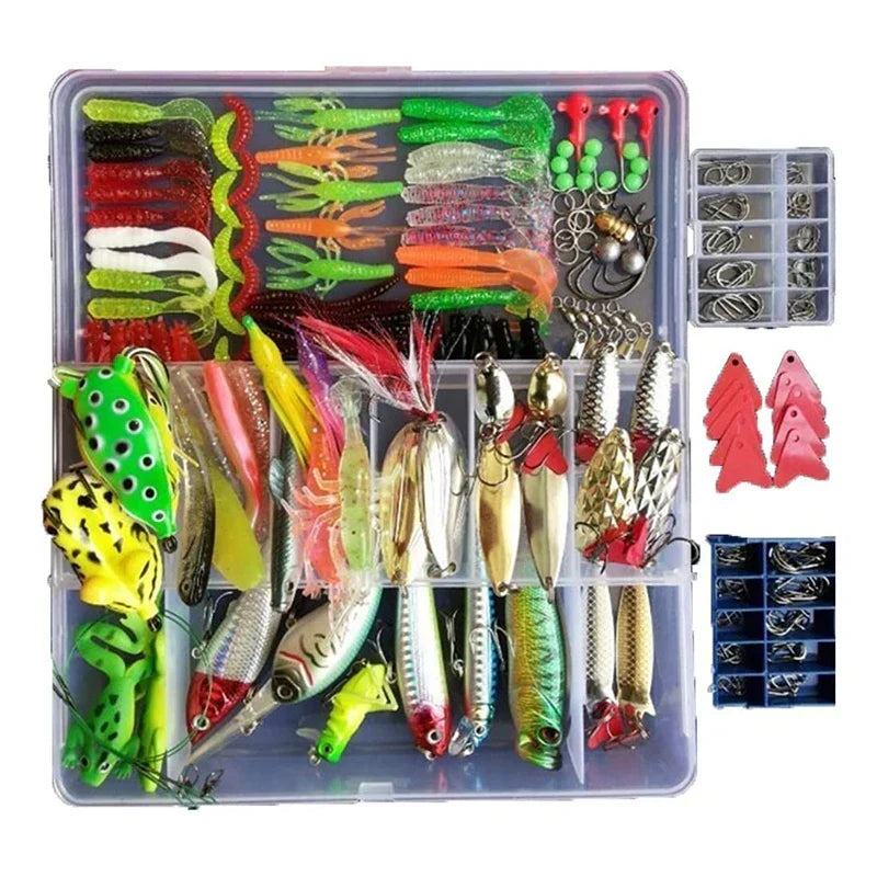 Conjunto abrangente de iscos de pesca para água doce e salgada - Lamylie