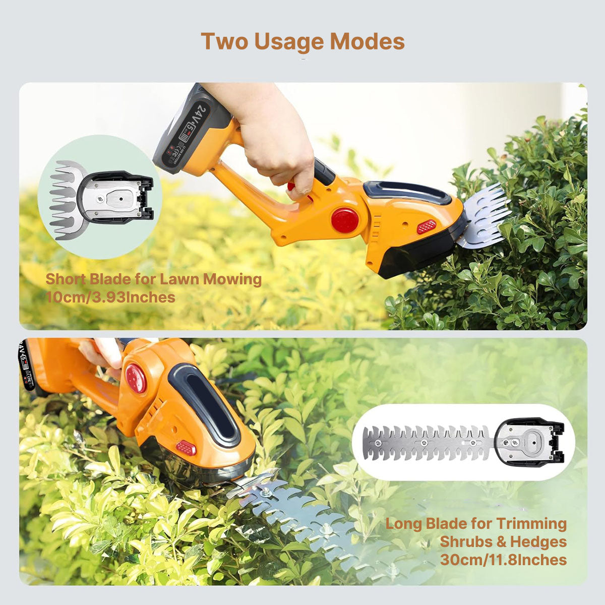 Compact Battery-Powered Hedge Trimmer - Lamylie