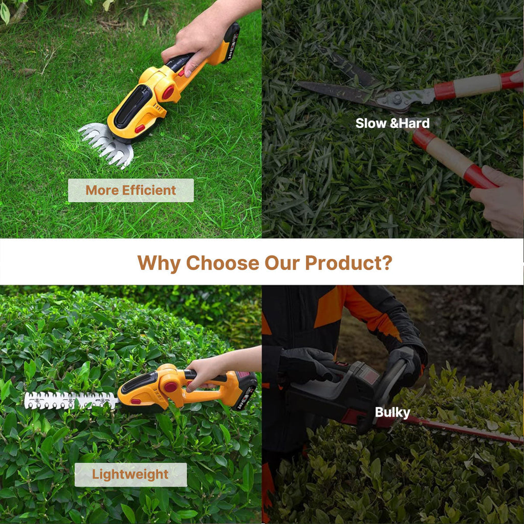 Compact Battery-Powered Hedge Trimmer - Lamylie