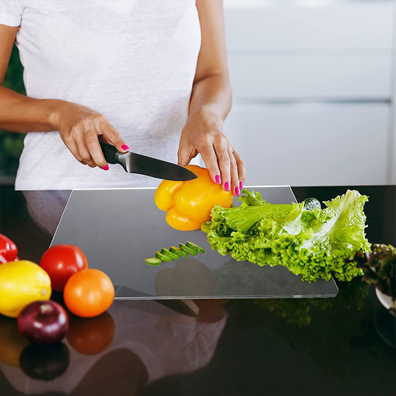 Glass Cutting Board with Non-Slip Base – Safe Surface for Food Prep - Lamylie