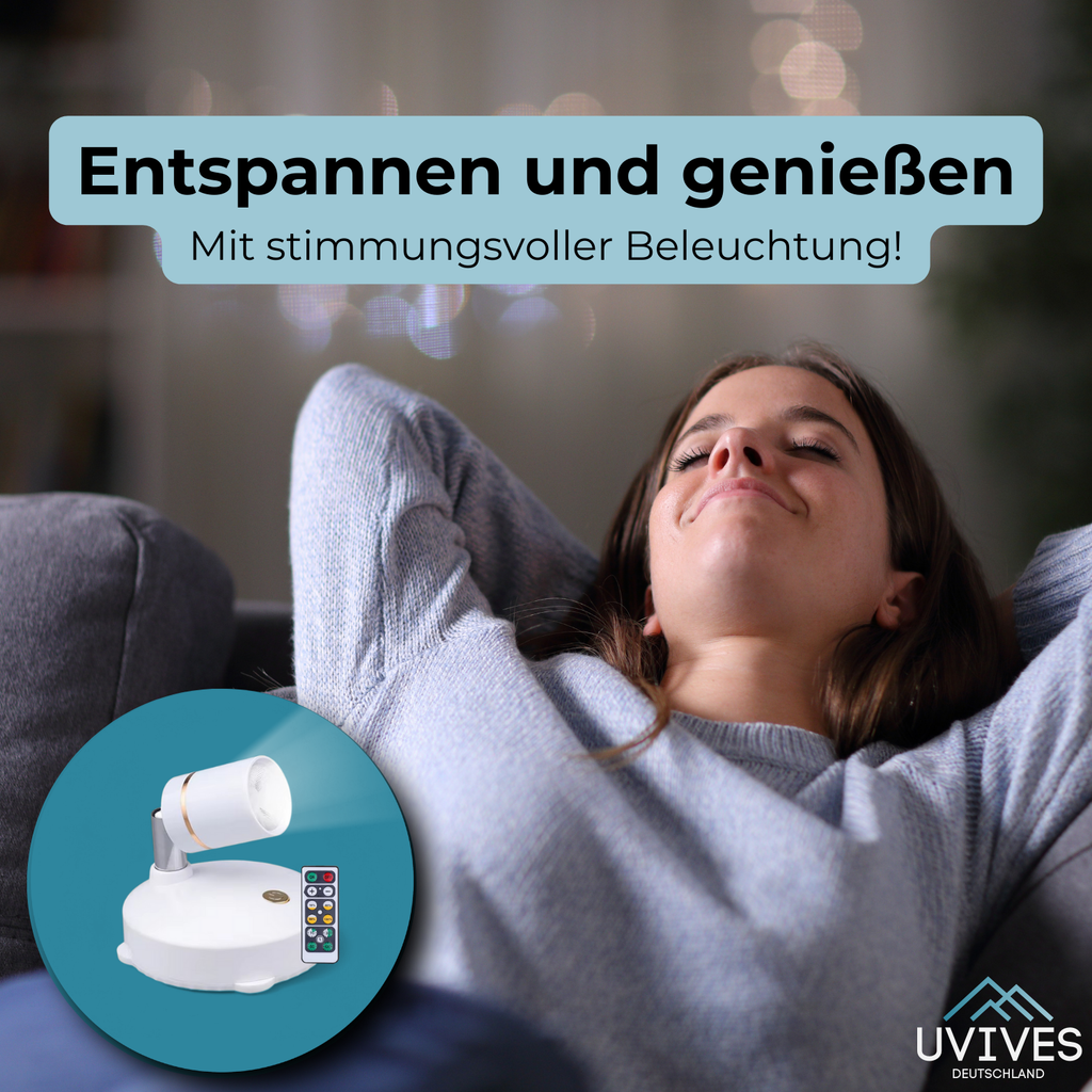 Kabellose LED-Lampe – Dimmbar mit Fernbedienung, kabellos - Lamylie