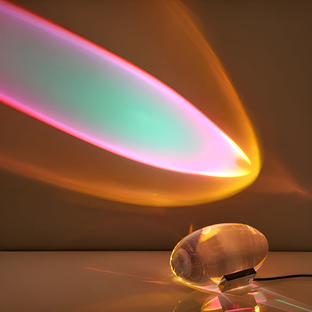 Oval Shaped Table Lamp with Cozy Ambient Lighting - Lamylie