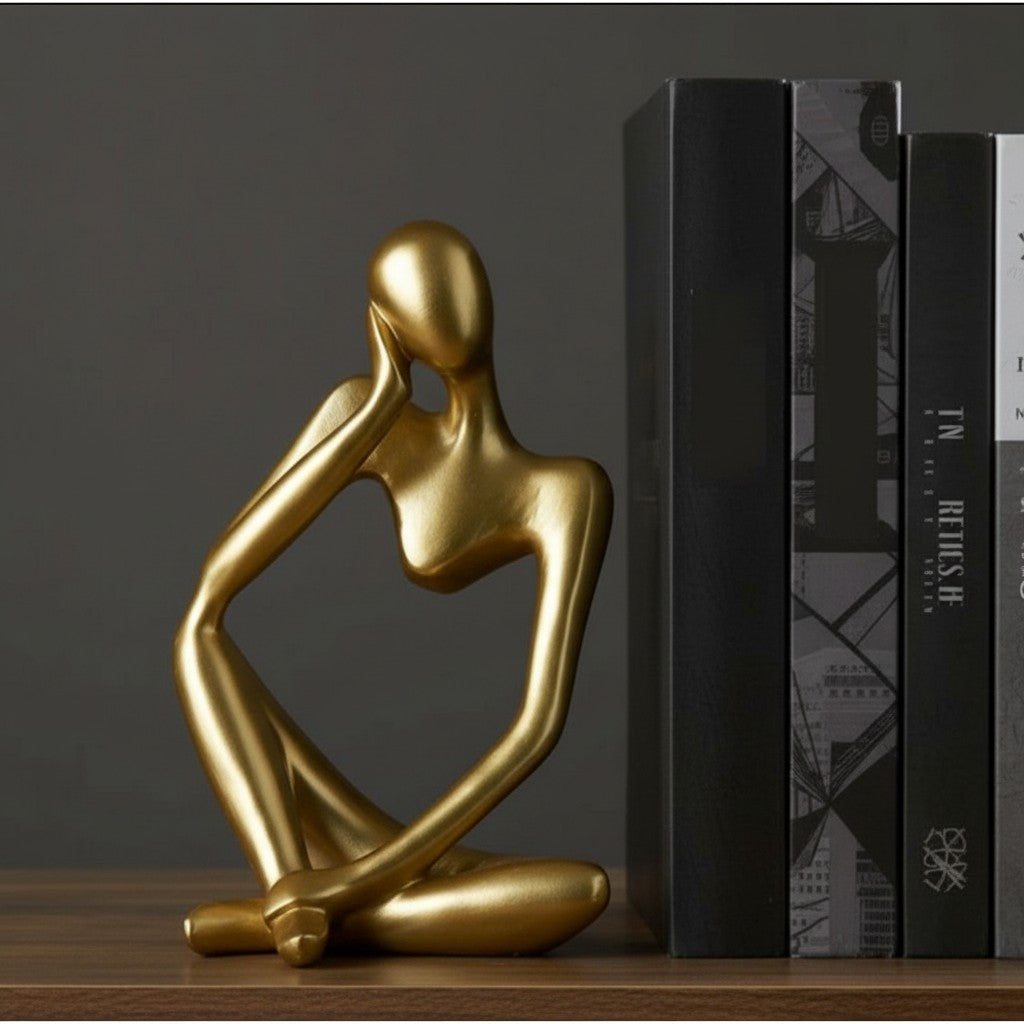 Geometric Iron Dog Figurine | Minimalist Decorative Sculpture for Desk - Lamylie