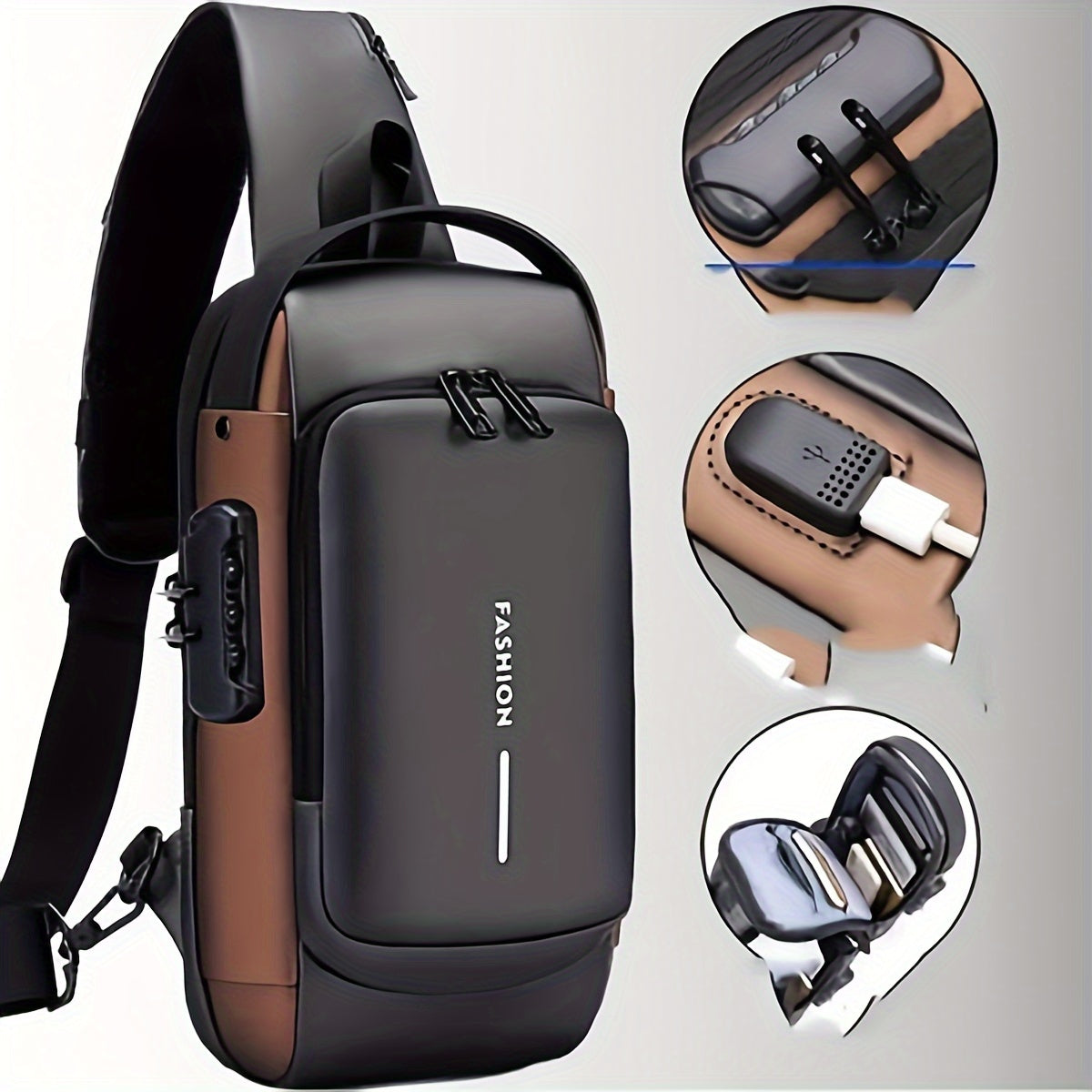 Securegear diebstahlsichere Umhängetasche – klassisches minimalistisches Design
