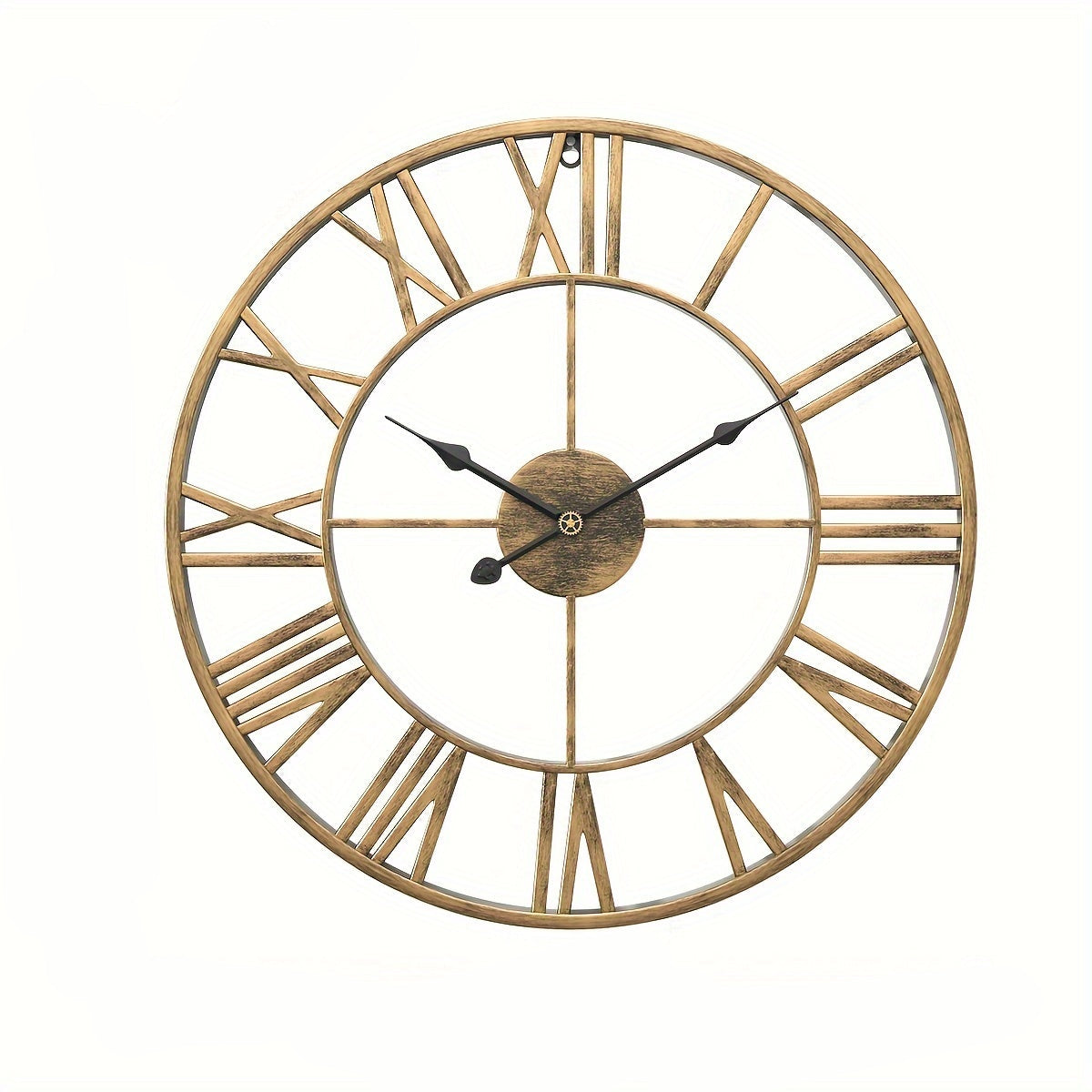 Klasické kulaté nástěnné hodiny Serenetime — kovový rám, průměr 30 cm, tichý chod ručiček