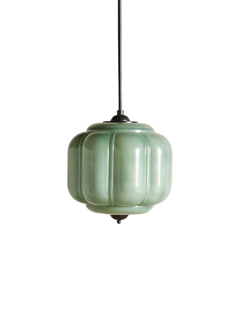 Vintage Milk Glass Pendant Lamp with Wavy Edge | Scandinavian Atmosphere Lighting for Kitchen and Bedroom - Lamylie