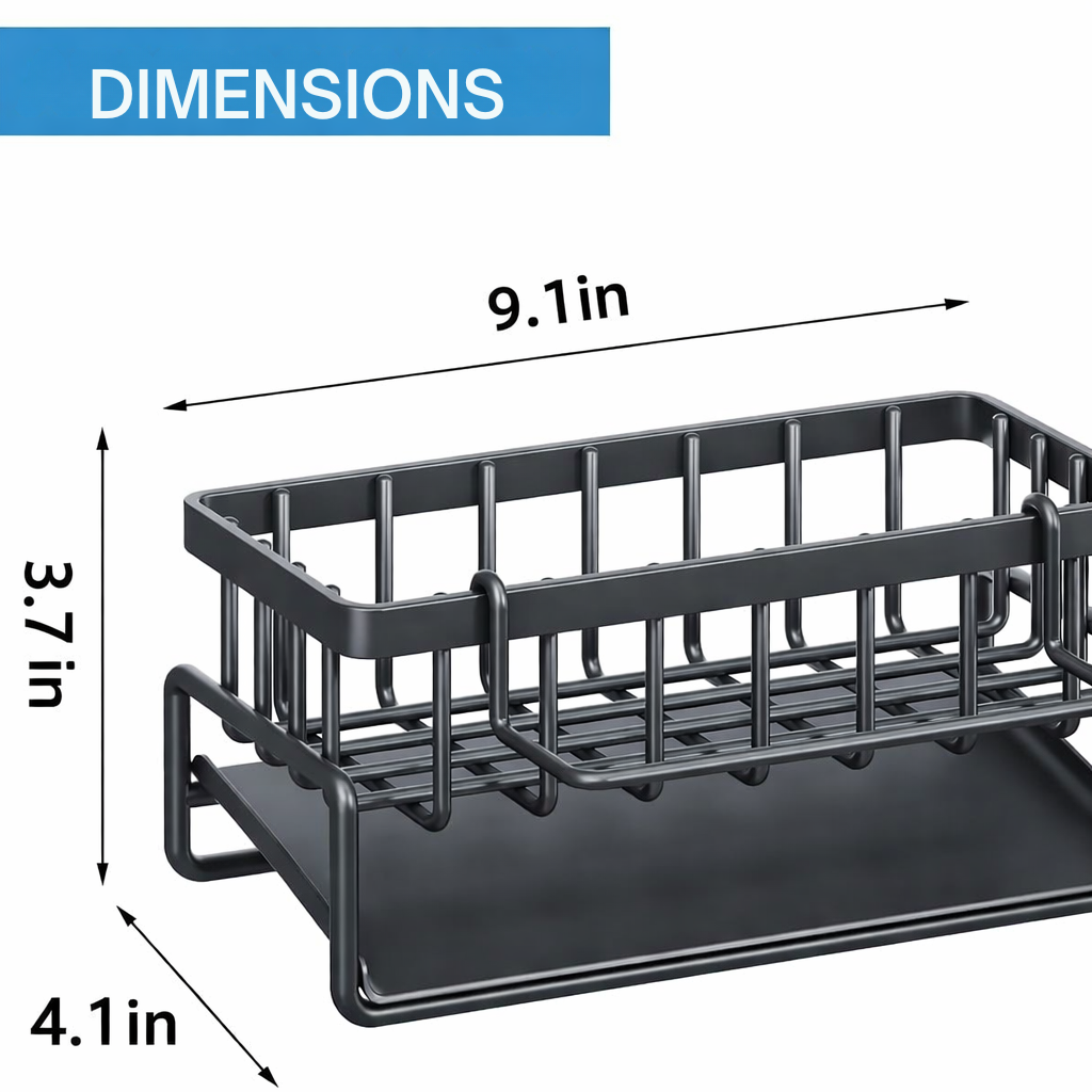 Kitchen Sink Organizer | Rust-Resistant | Includes Towel Bar | AquaRack - Lamylie