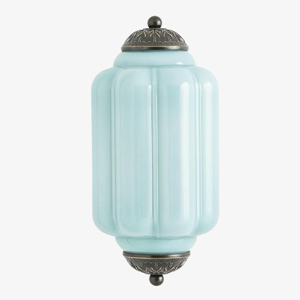 Eloise Vintage Wandleuchte aus Milchglas mit gewelltem Rand - Moderne Akzentbeleuchtung für Bad und Schlafzimmer