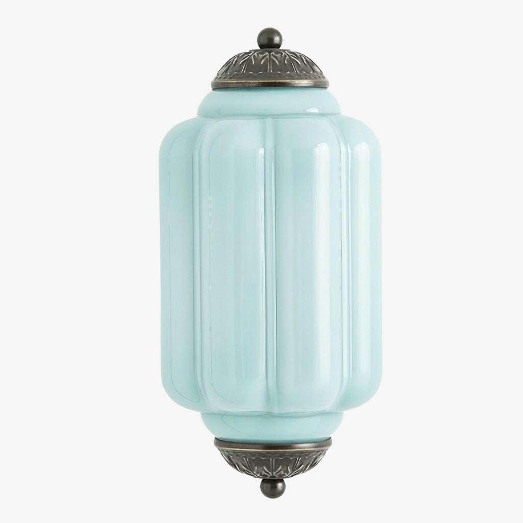 Eloise Vintage Wandleuchte aus Milchglas mit gewelltem Rand - Moderne Akzentbeleuchtung für Bad und Schlafzimmer