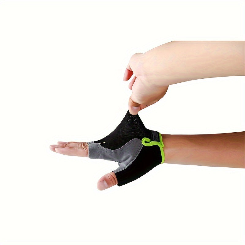 AthletiQ Half-Finger Outdoor Gloves, Universally Sized for Men & Women