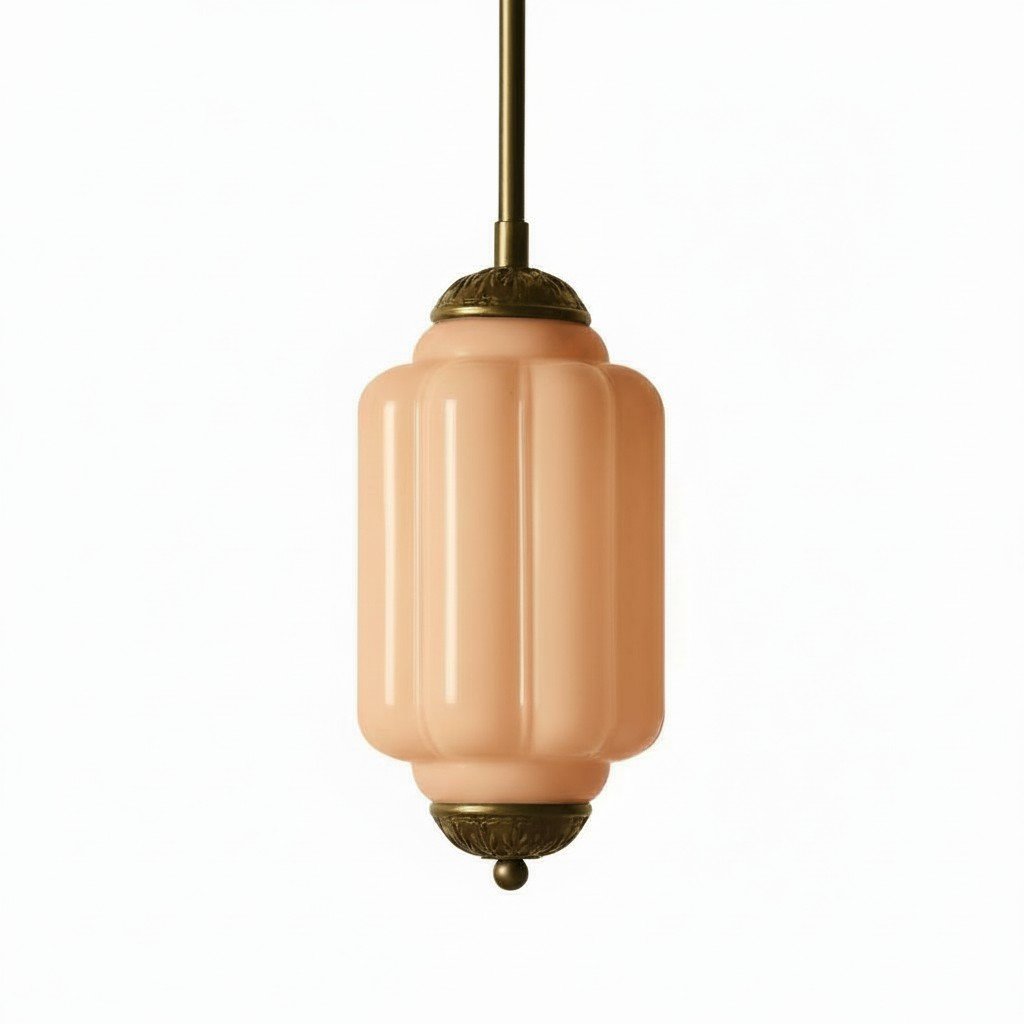 Vintage Milk Glass Pendant Lamp with Wavy Edge | Scandinavian Atmosphere Lighting for Kitchen and Bedroom - Lamylie