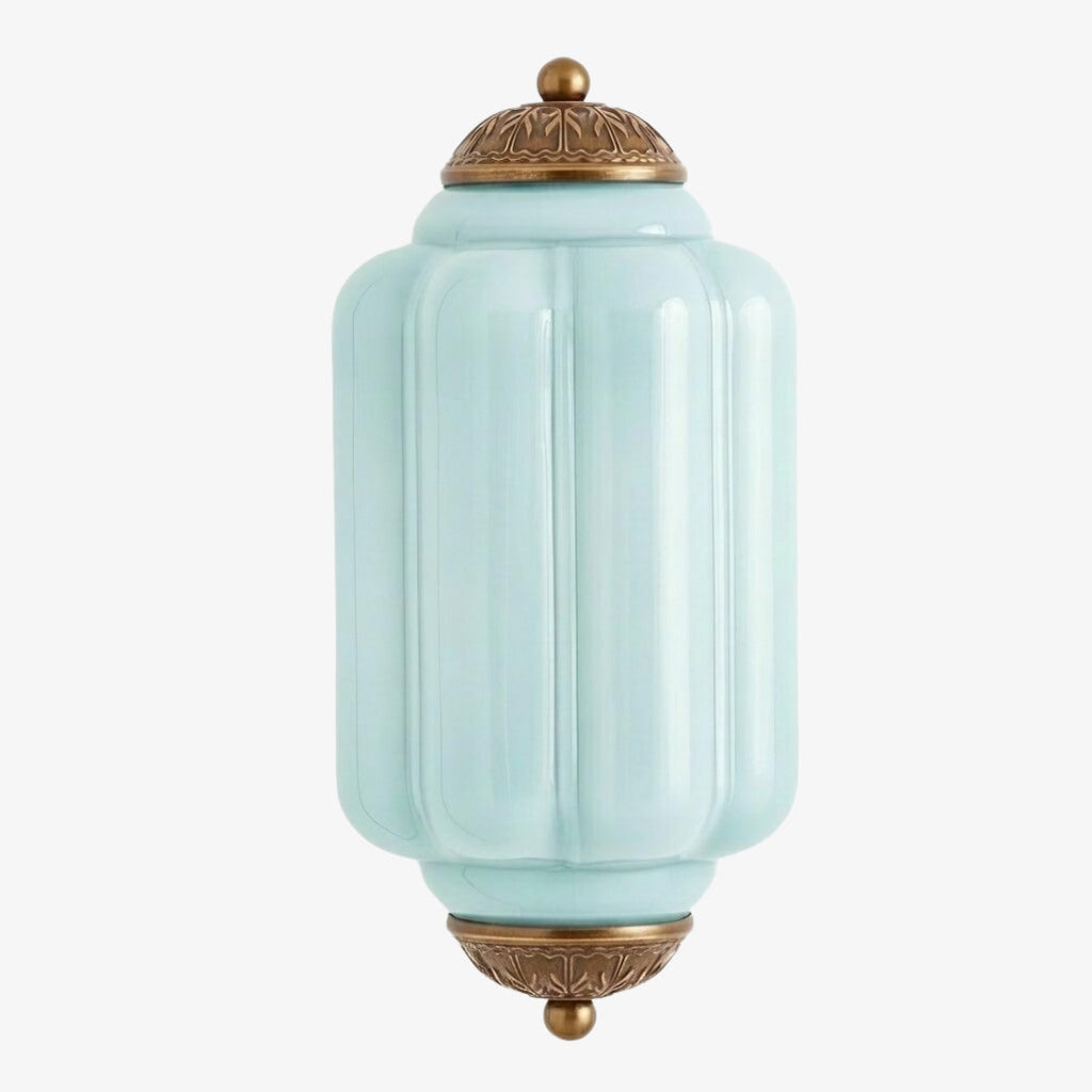 Eloise Vintage Wandleuchte aus Milchglas mit gewelltem Rand - Moderne Akzentbeleuchtung für Bad und Schlafzimmer