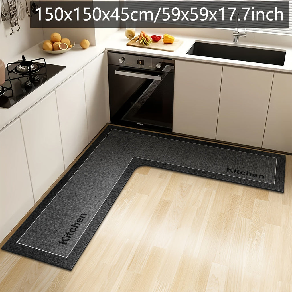 Tapis de cuisine antidérapant en L – Très absorbant - Lamylie