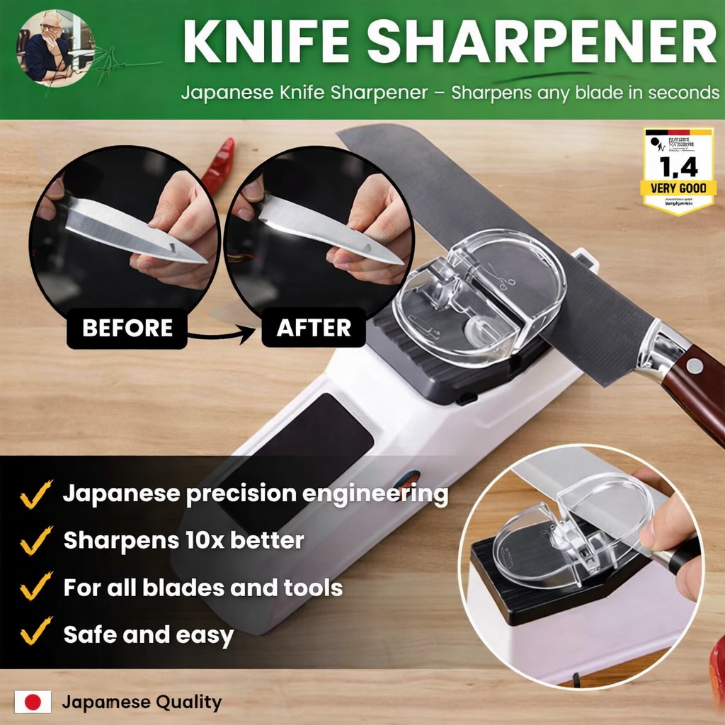Knife Sharpener | Dual-Stage Honing | Secure Guide Slots | Enhanced Cutting Performance - Lamylie
