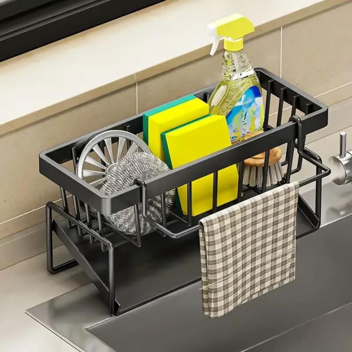 Kitchen Sink Organizer | Rust-Resistant | Includes Towel Bar | AquaRack - Lamylie
