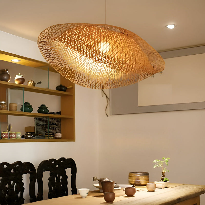 Organic-Style Bamboo Pendant Lamp with Natural Design - Lamylie
