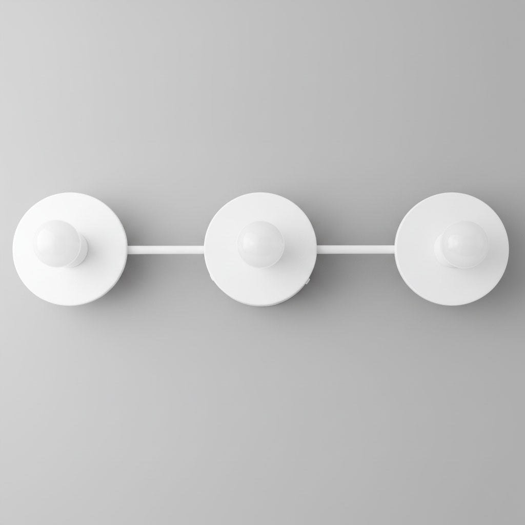 Metal Wall Lamp with Spherical Glass Shades 3-Light Bathroom Lighting Matte Green - Lamylie