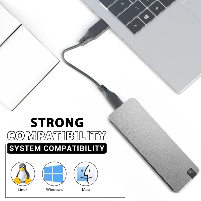 محرك أقراص ثابت | نقل بيانات سريع عبر USB | غلاف ألومنيوم متين | DataHaven - Lamylie