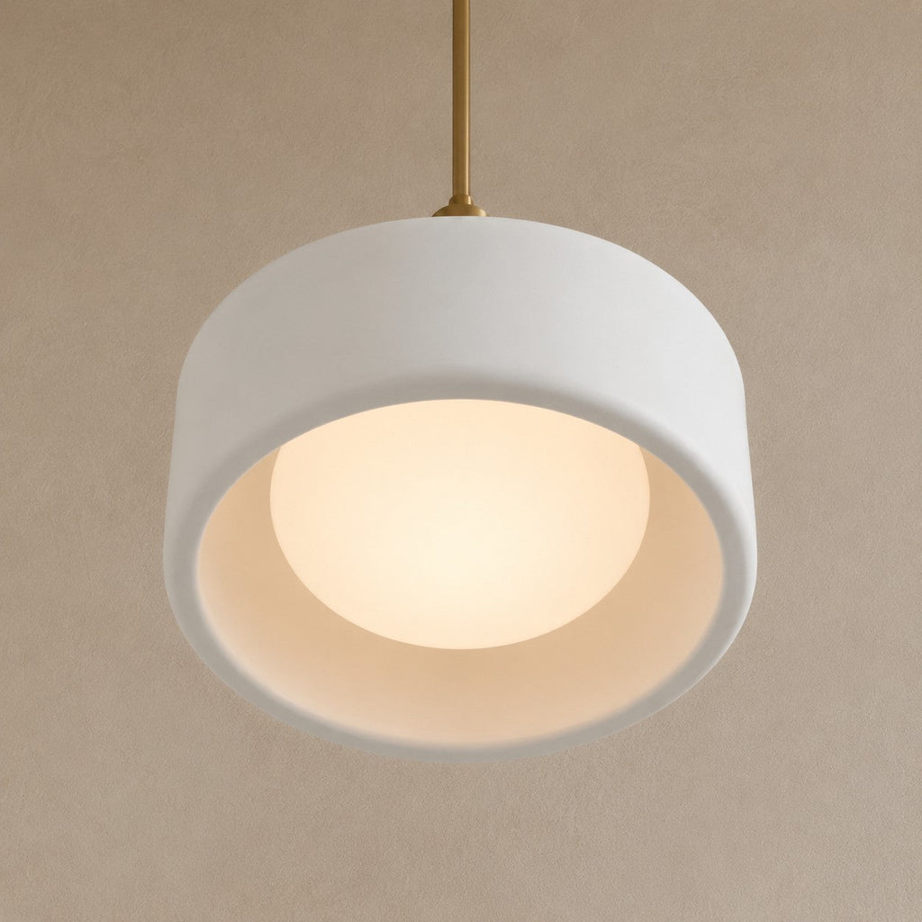 Porcelain Pendant Lamp Minimalist Design White Green Black Orange Yellow Dining Room Kitchen - Lamylie