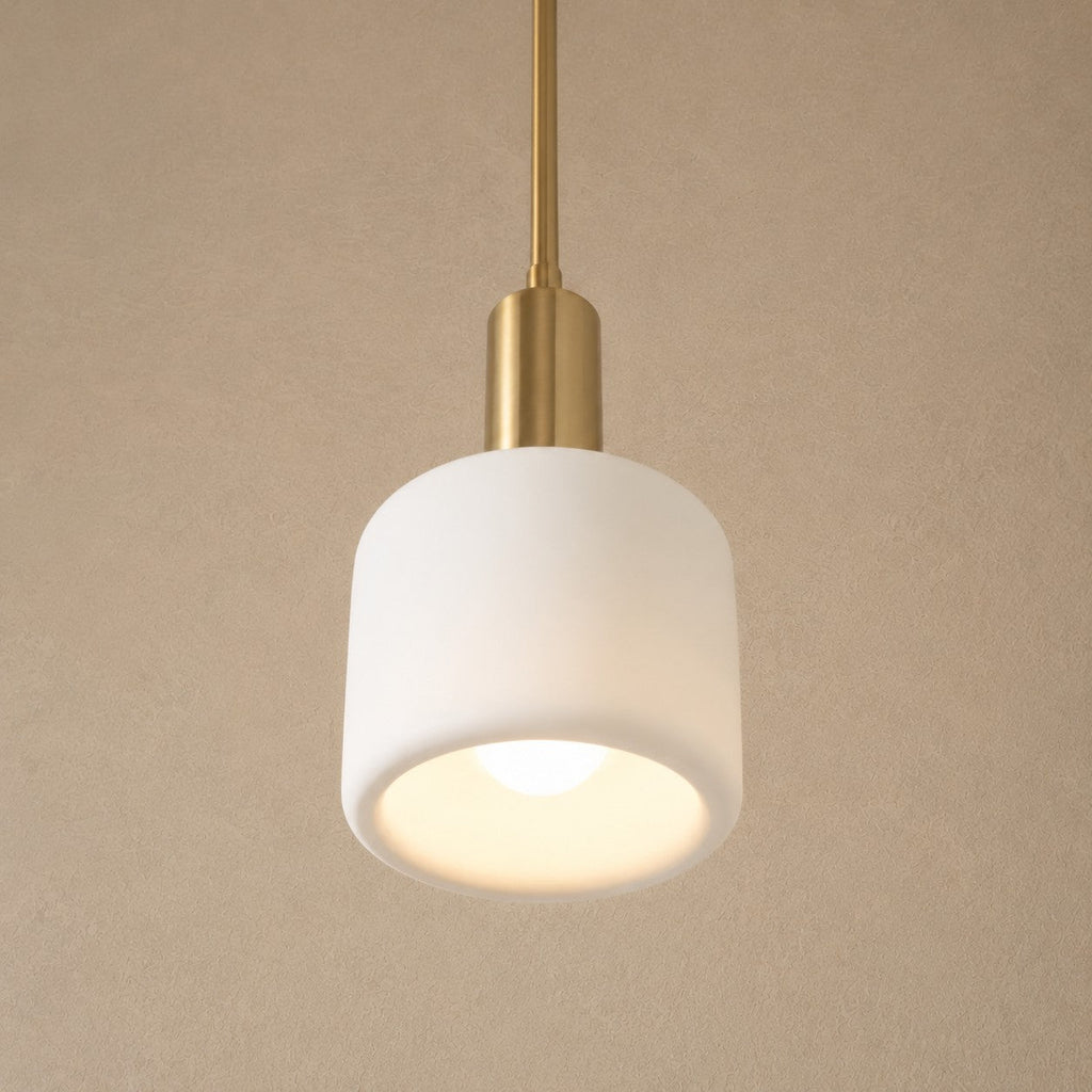 Porcelain Pendant Lamp Minimalist Design White Green Black Orange Yellow Dining Room Kitchen - Lamylie