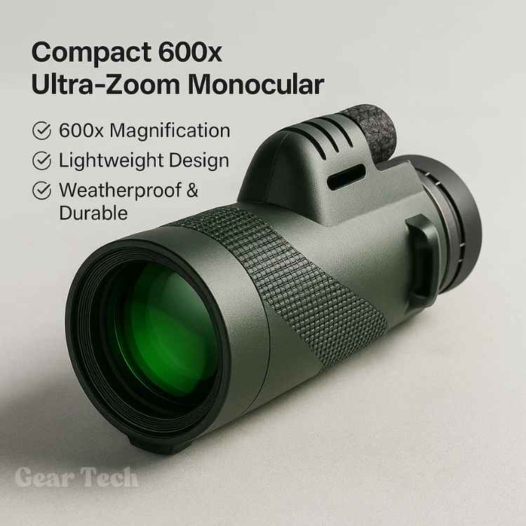 Monoculaire compact avec zoom ultra-puissant 600x | Lentille HD, léger, idéal pour la randonnée, l’observation des oiseaux et les événements sportifs - Lamylie