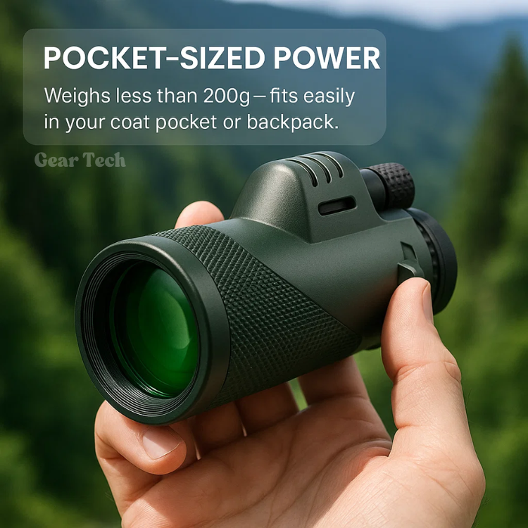 Monocolo compatto con ultra-zoom 600x | Lente HD, leggero, ideale per escursioni, birdwatching ed eventi sportivi - Lamylie