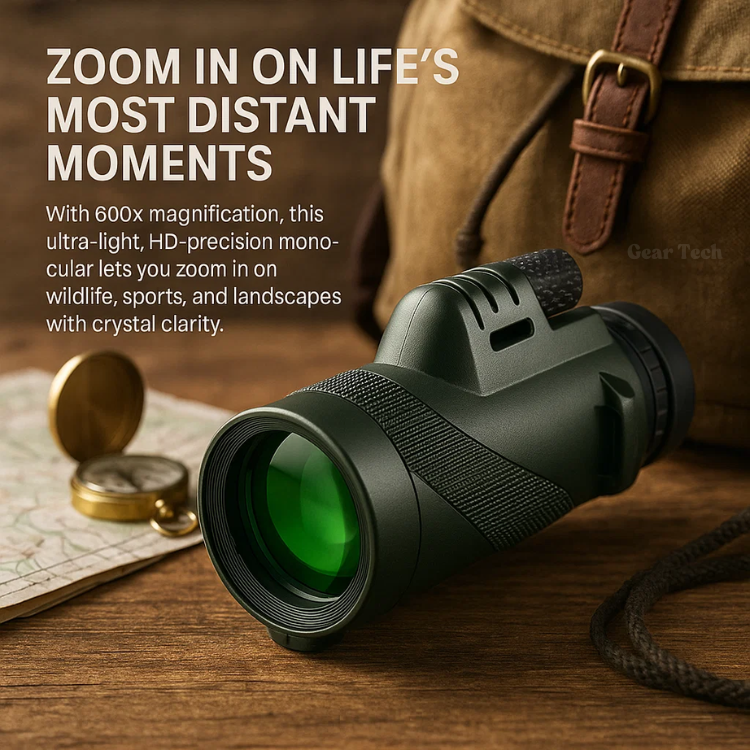 Monoculaire compact avec zoom ultra-puissant 600x | Lentille HD, léger, idéal pour la randonnée, l’observation des oiseaux et les événements sportifs - Lamylie