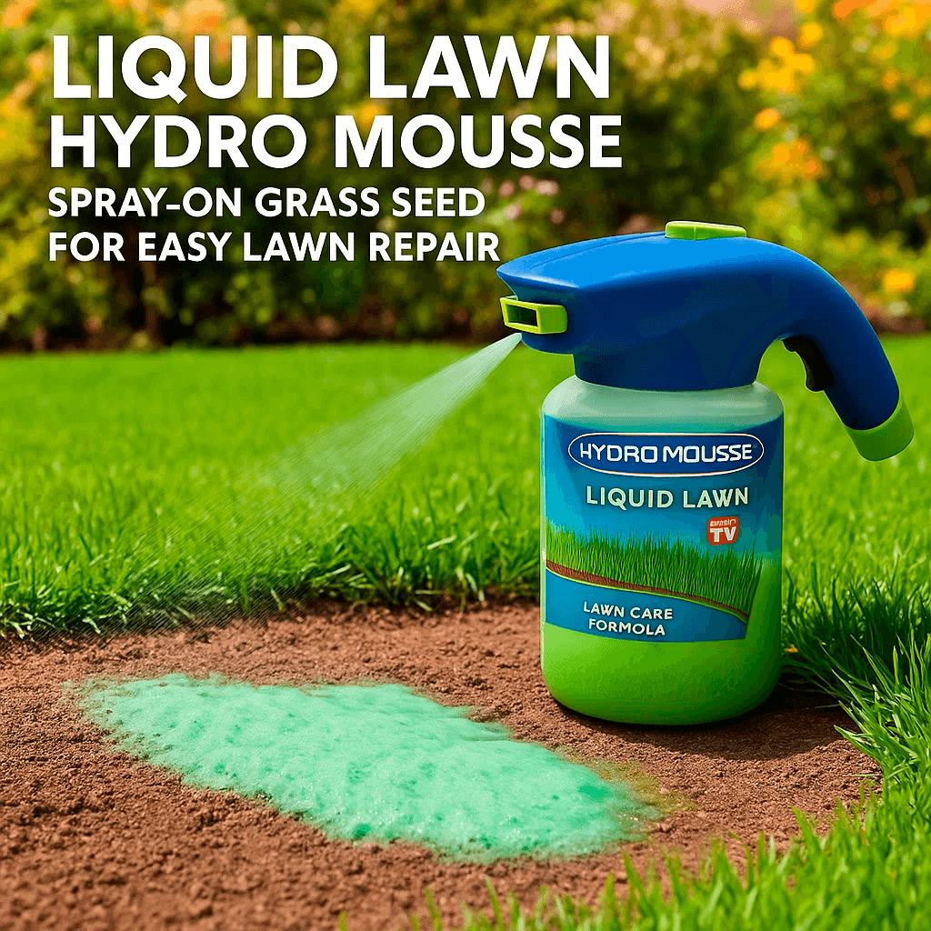 Flytende plenfrøspray – hydroseedingsystem for bare flekker og reparasjon av plen – Lamylie