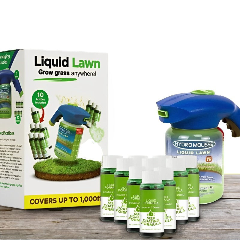 Flytende plenfrøspray – hydroseedingsystem for bare flekker og reparasjon av plen – Lamylie