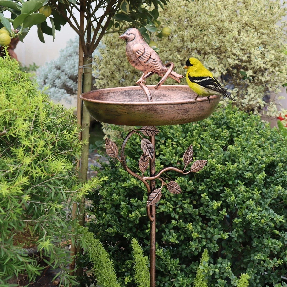Miska na wodę dla ptaków ogrodowych | Ozdobna misa | Bezpieczny grot | GardenShine - Lamylie