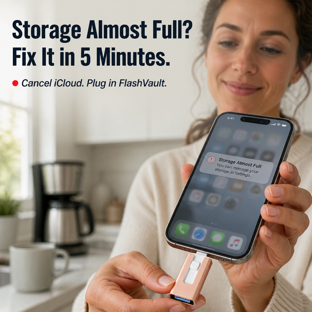 FlashVault — وفّر مساحة على جهاز iPhone خلال ثوانٍ دون حذف صورة واحدة - لاميلي
