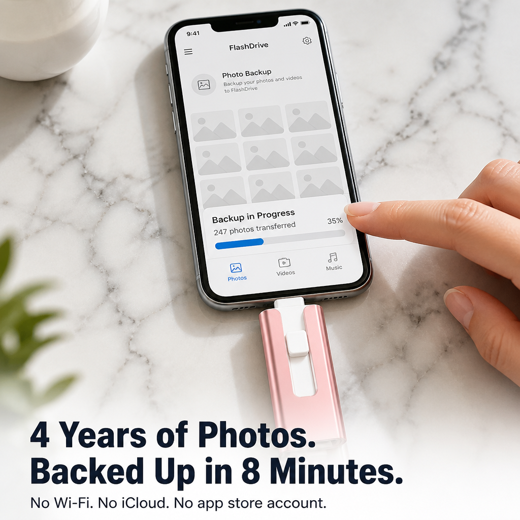FlashVault — وفّر مساحة على جهاز iPhone خلال ثوانٍ دون حذف صورة واحدة - لاميلي