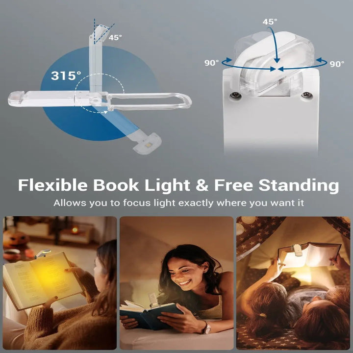 USB Rechargeable Reading Light — Ideal for Nighttime Reading Without Disturbance - Lamylie