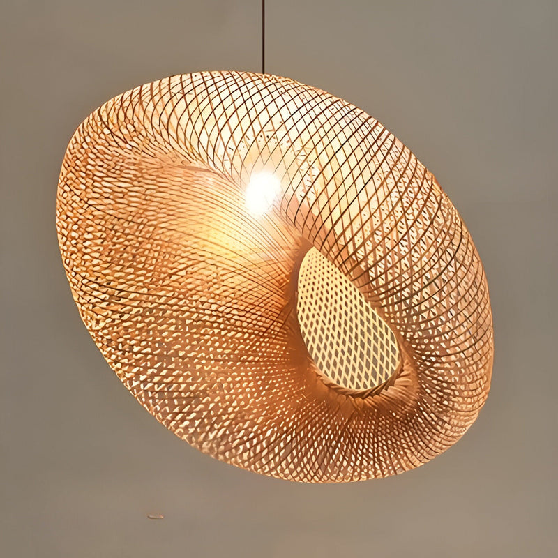Organic-Style Bamboo Pendant Lamp with Natural Design - Lamylie