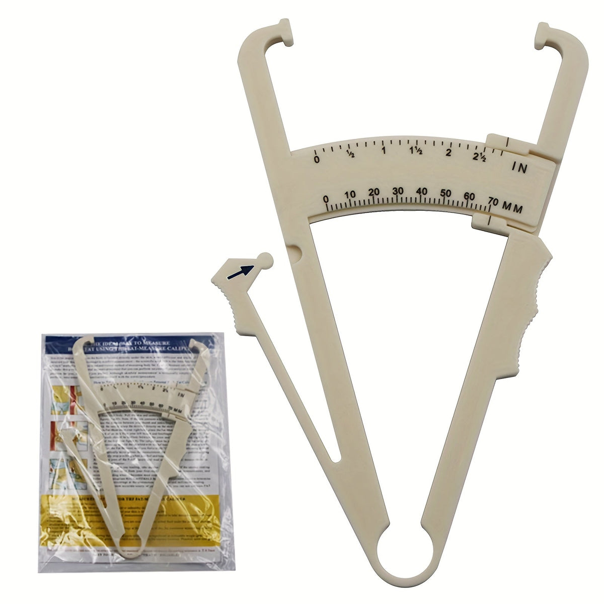 Calibrador de grasa corporal Caliperfit — Medidor de pliegues cutáneos de pinza y lectura de precisión