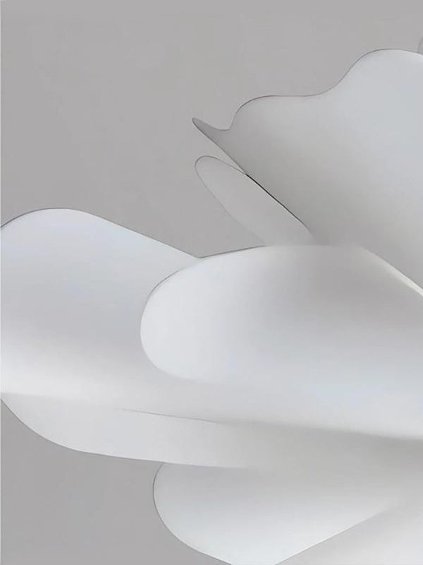 Handmade Acrylic Pendant Lamp Lotus Flower White Scandinavian Design - Lamylie