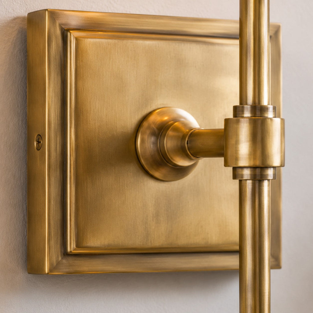 Wandleuchte mit Leinen-Schirm - Retro Metallwandleuchte für Schlafzimmer und Flur - Lamylie