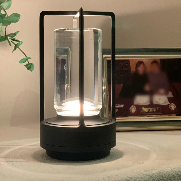 Lumiere Lantern Cordless Crystal Table Lamp - Lamylie