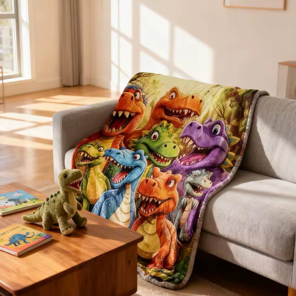 Cozy Dinosaur Blanket for Peaceful Nights and Happy Kids - Lamylie