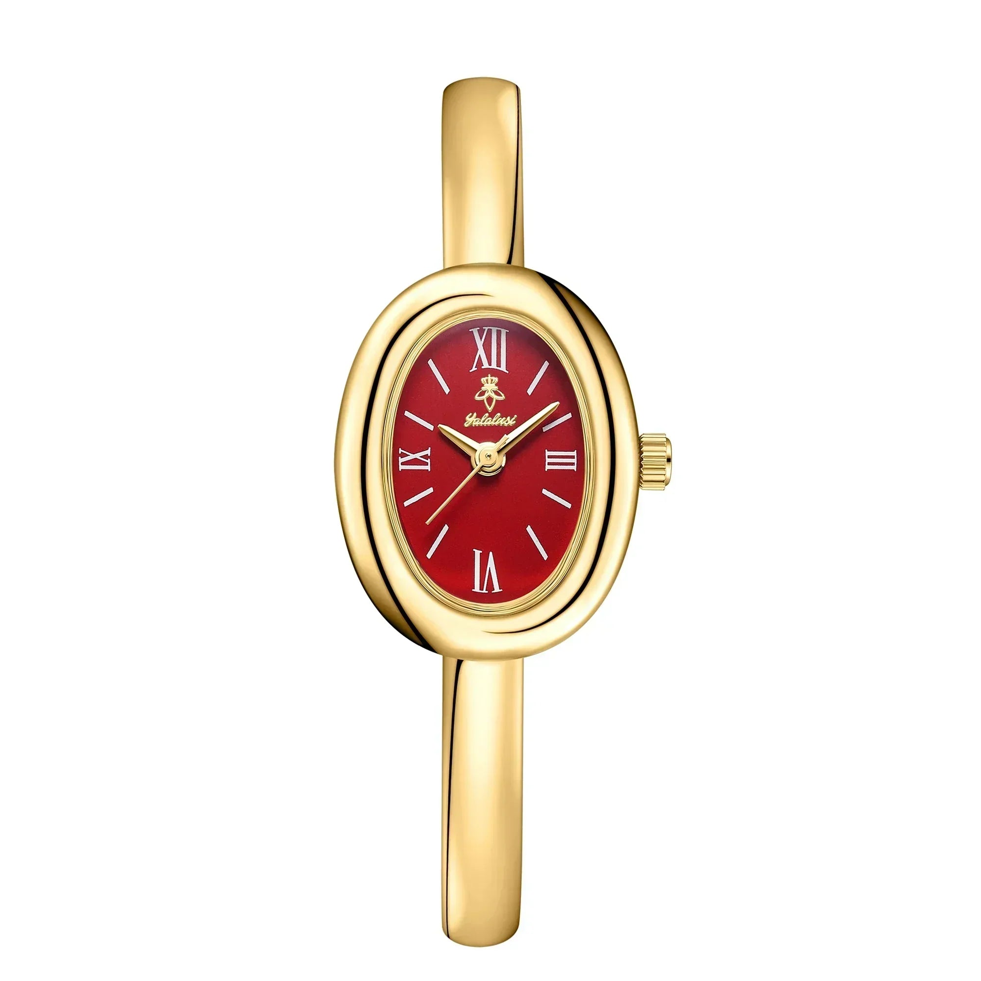 Orologio da polso ovale | Orologio da donna moderno e classico con lussuoso effetto dorato - Lamylie