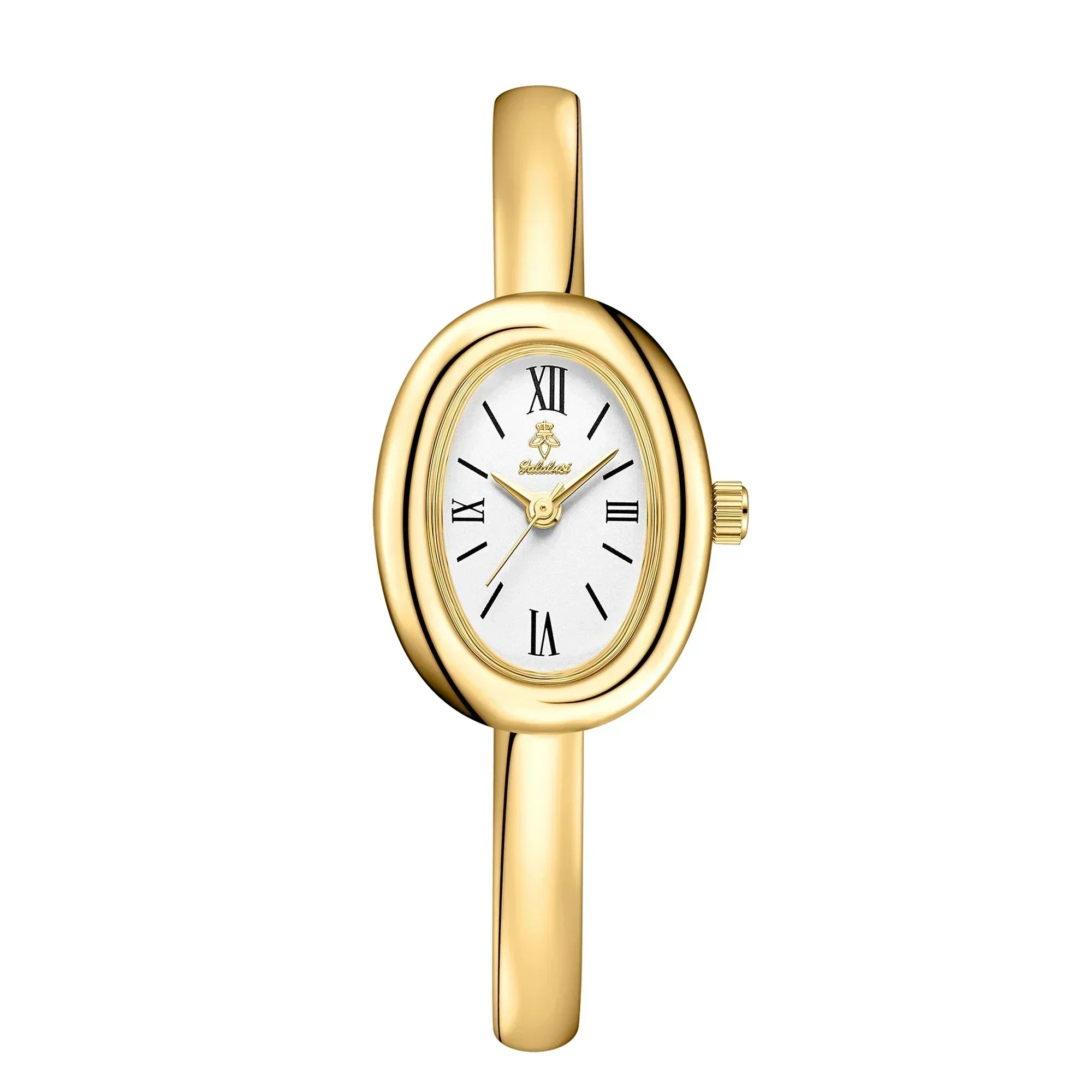 Orologio da polso ovale | Orologio da donna moderno e classico con lussuoso effetto dorato - Lamylie