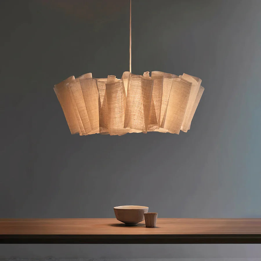 Pleated Fabric Pendant Lamp | Minimalist Scandinavian Lighting for Dining Room & Living Room - Lamylie