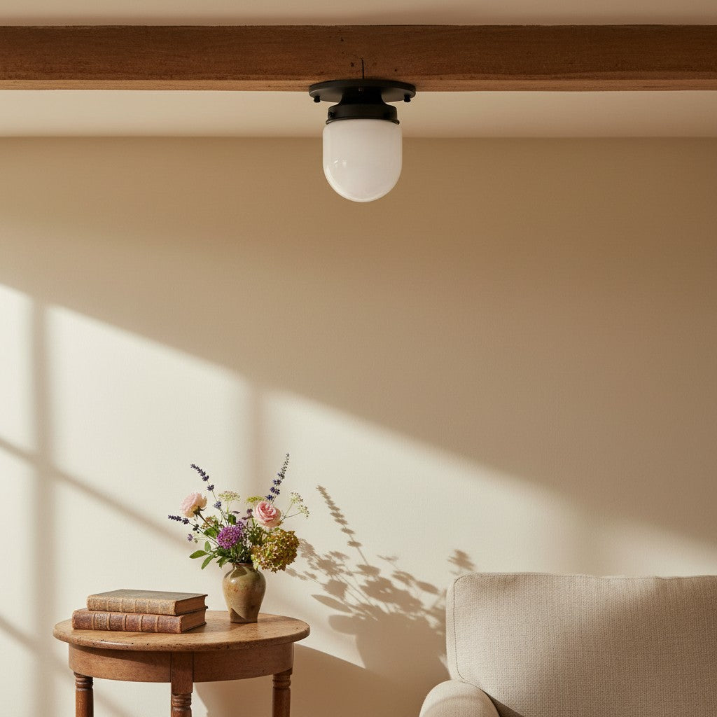 Opal Glass Wall & Ceiling Lamp Dual Function Modern Design Brass - Lamylie
