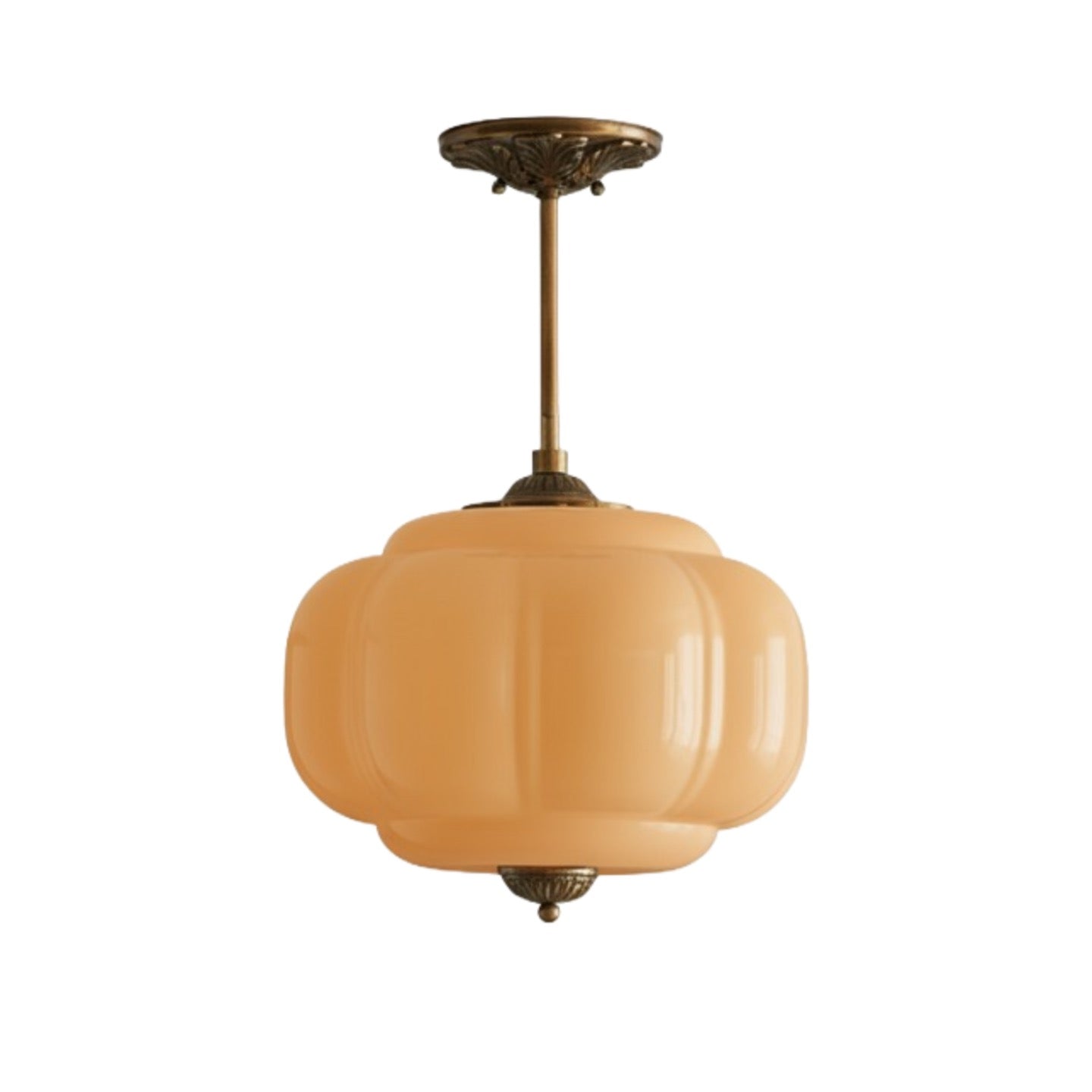 Vintage Milk Glass Pendant Lamp with Wavy Edge | Scandinavian Atmosphere Lighting for Kitchen and Bedroom - Lamylie