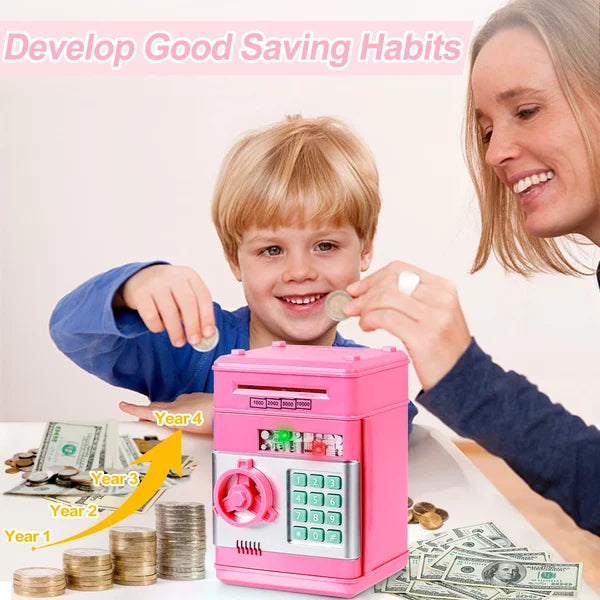 Mini Piggy Bank - Safeguards Pocket Money and Turns Saving into Fun Adventure for Kids - Lamylie