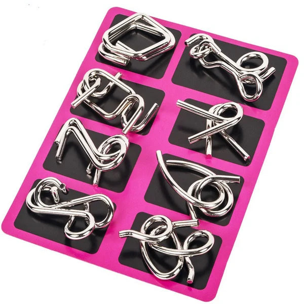 Metall-Puzzleset mit 8 Teilen für Puzzlebegeisterte – Lamylie