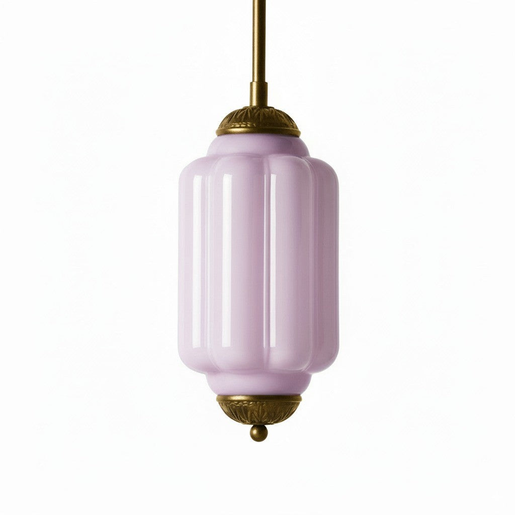 Vintage Milk Glass Pendant Lamp with Wavy Edge | Scandinavian Atmosphere Lighting for Kitchen and Bedroom - Lamylie