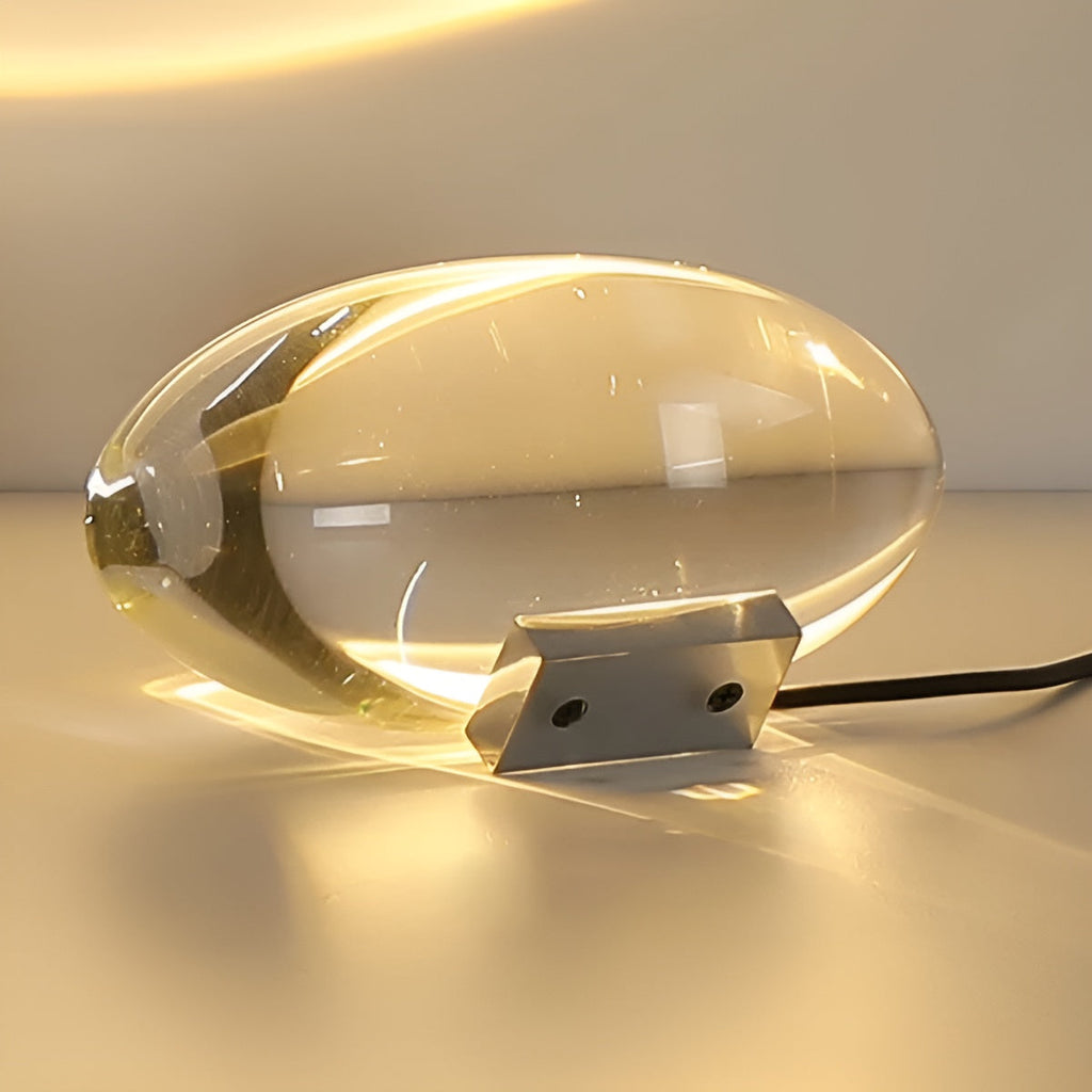 Oval Shaped Table Lamp with Cozy Ambient Lighting - Lamylie